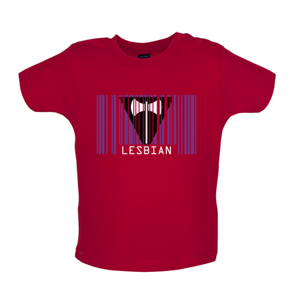 LGBT Barcode Flags - Lesbian Baby T Shirt