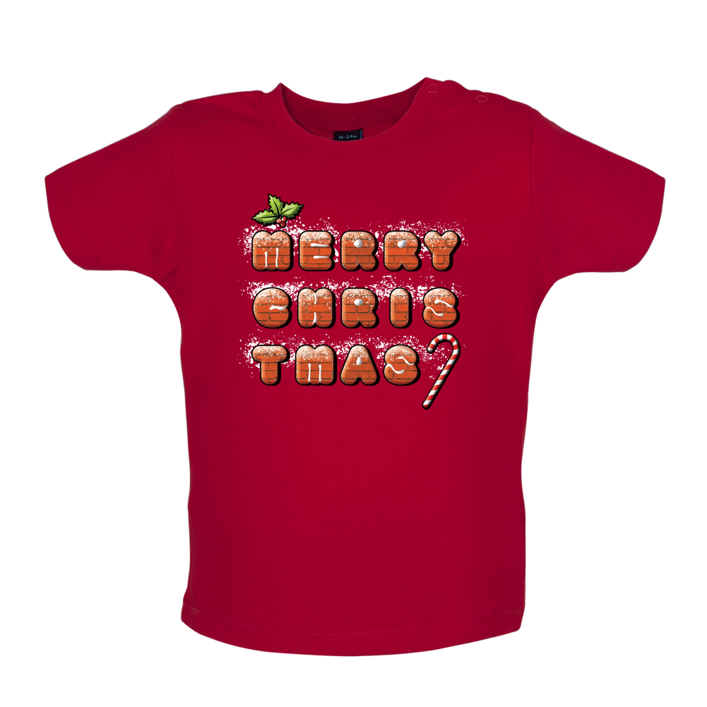 Merry Christmas Biscuits Baby T Shirt