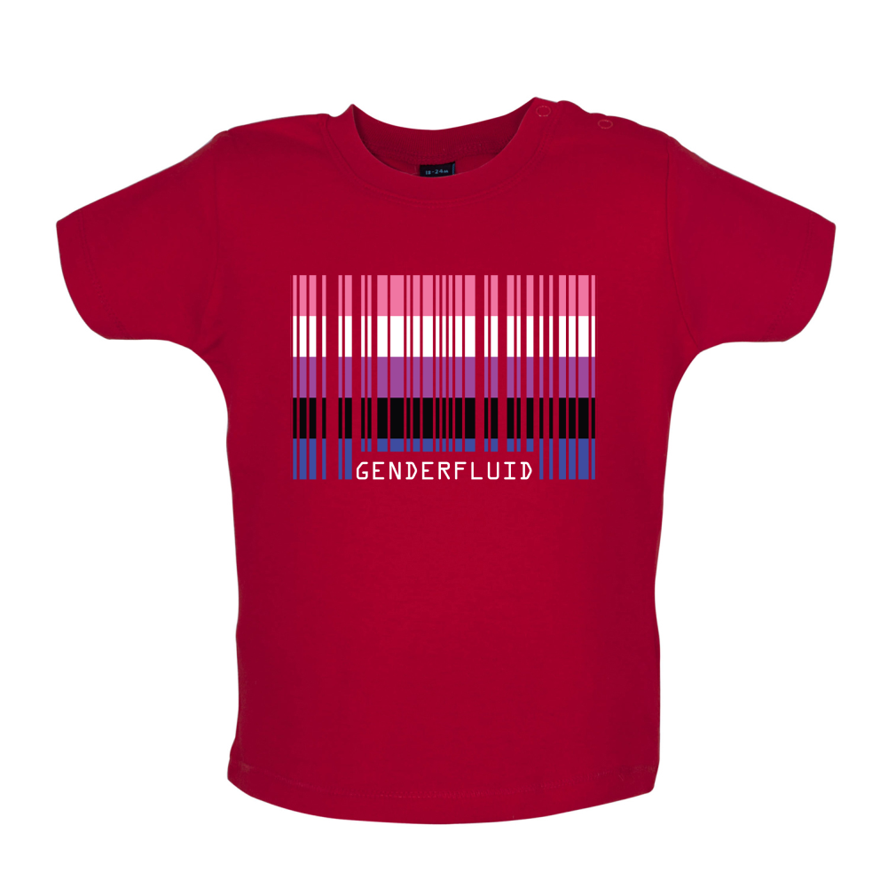 LGBT Barcode Flags - Gender Fluid Baby T Shirt