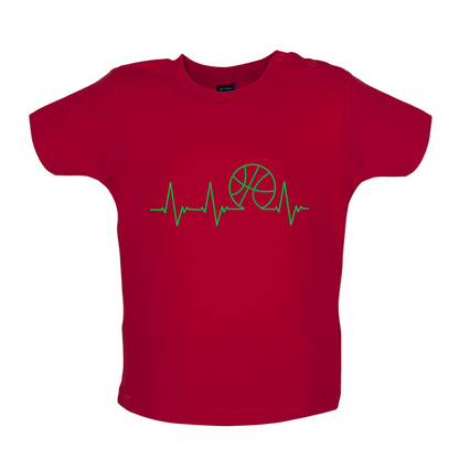 Basketball Heartbeat Baby T Shirt