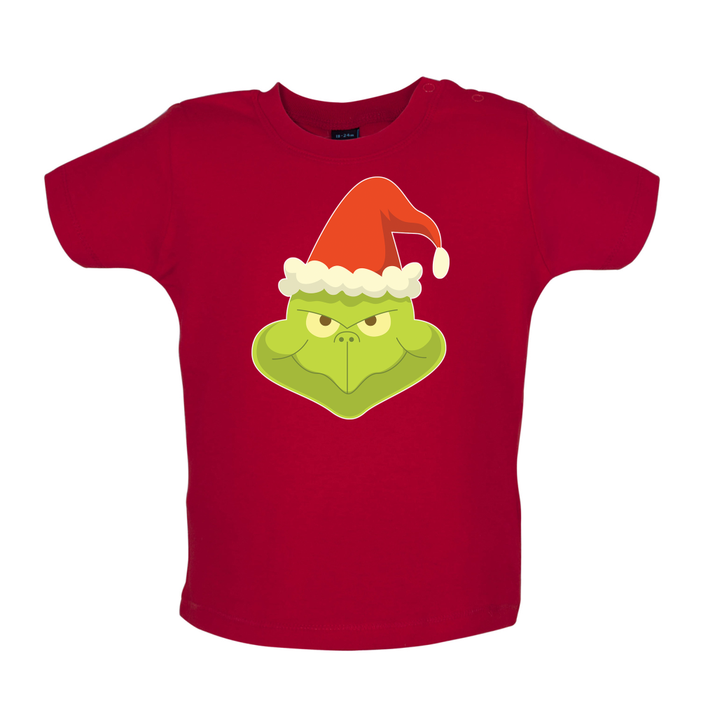 Grinch Face Baby T Shirt