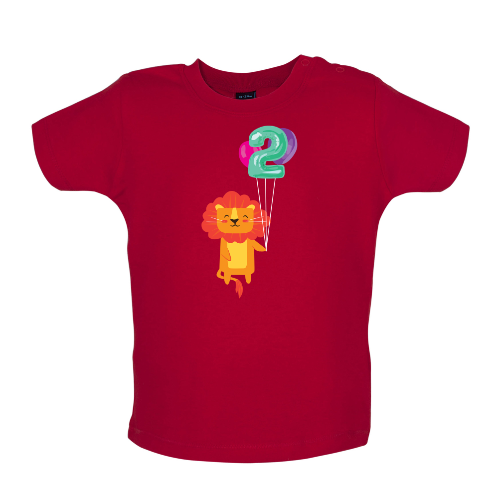 2nd Birthday Lion Baby T Shirt