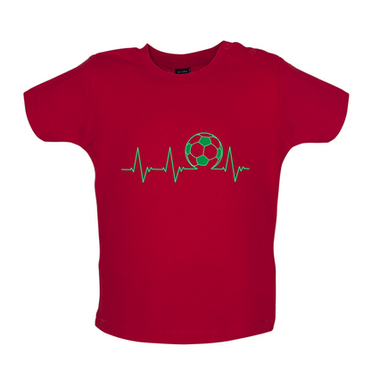 Football Heartbeat Baby T Shirt