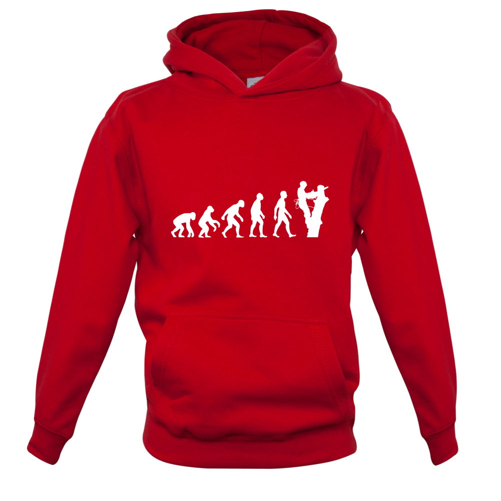 Evolution Of Man Tree Surgeon Kids T Shirt