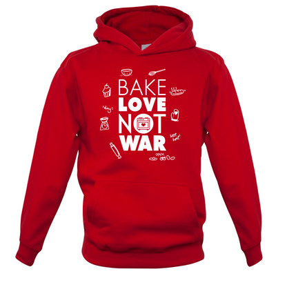 Bake Love Not War Kids T Shirt