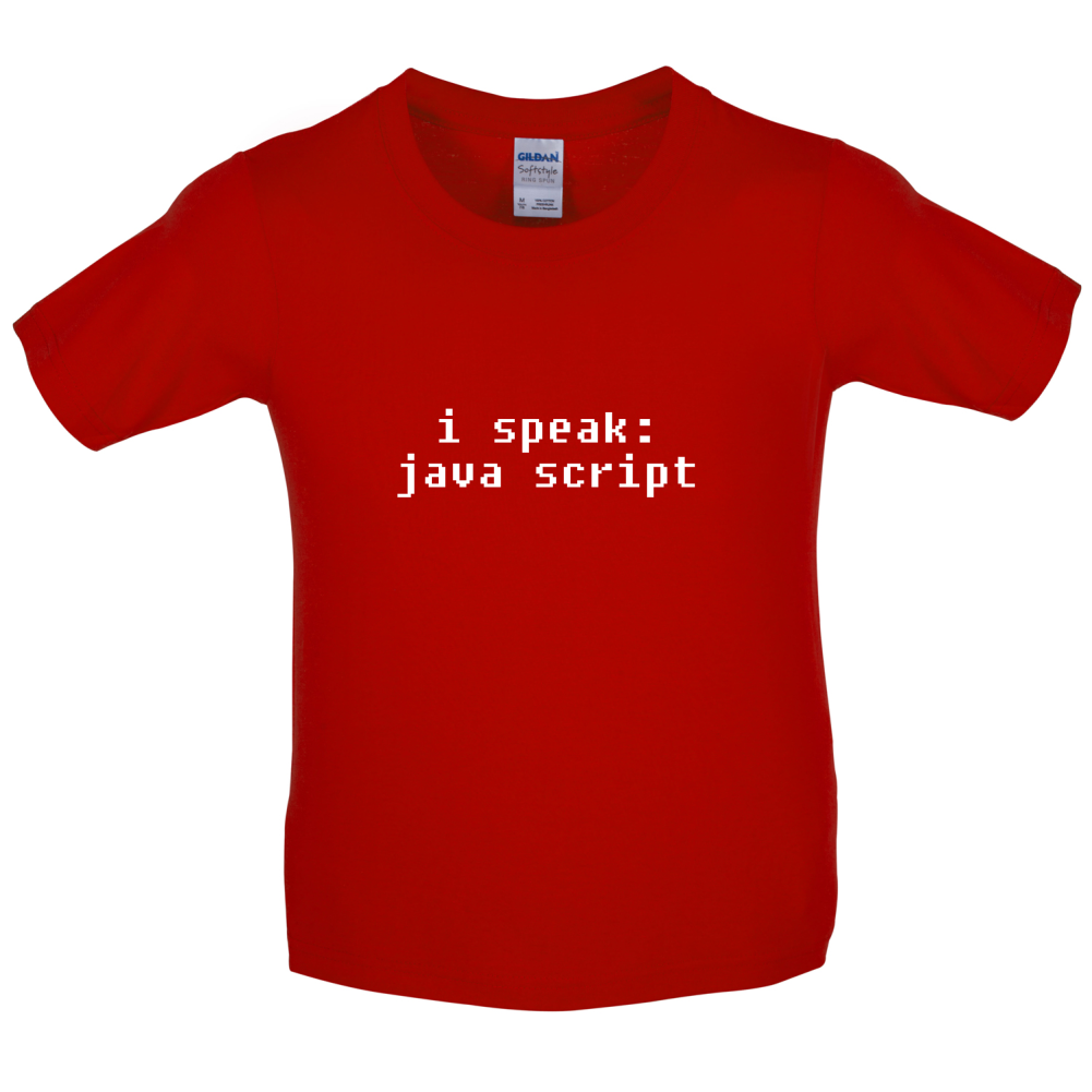 I Speak Javascript Kids T Shirt