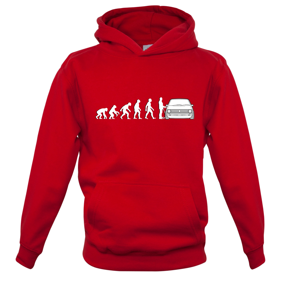 Evolution of Man Mk1 Golf Driver Kids T Shirt