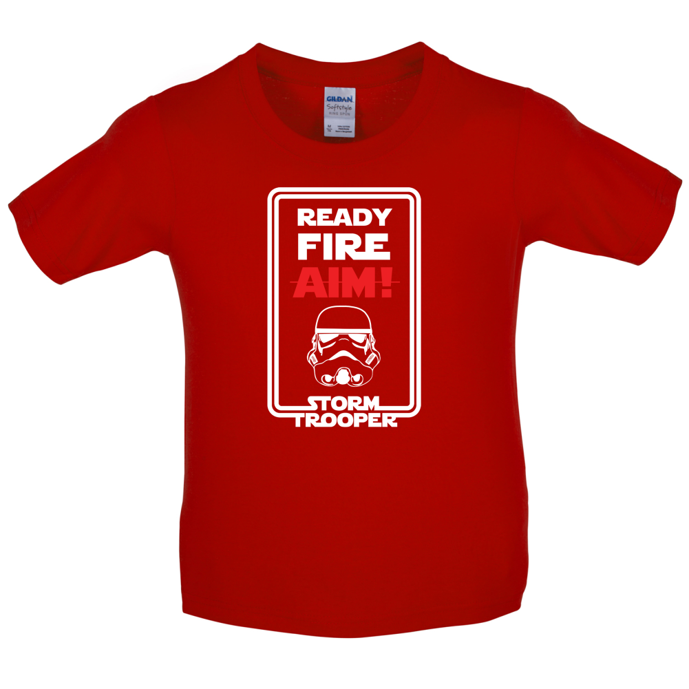 Ready Fire Aim Kids T Shirt