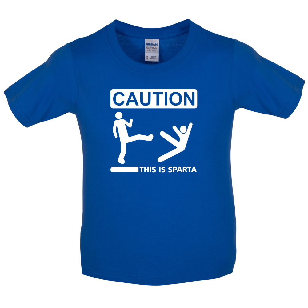 Caution This Is Sparta Kids T Shirt