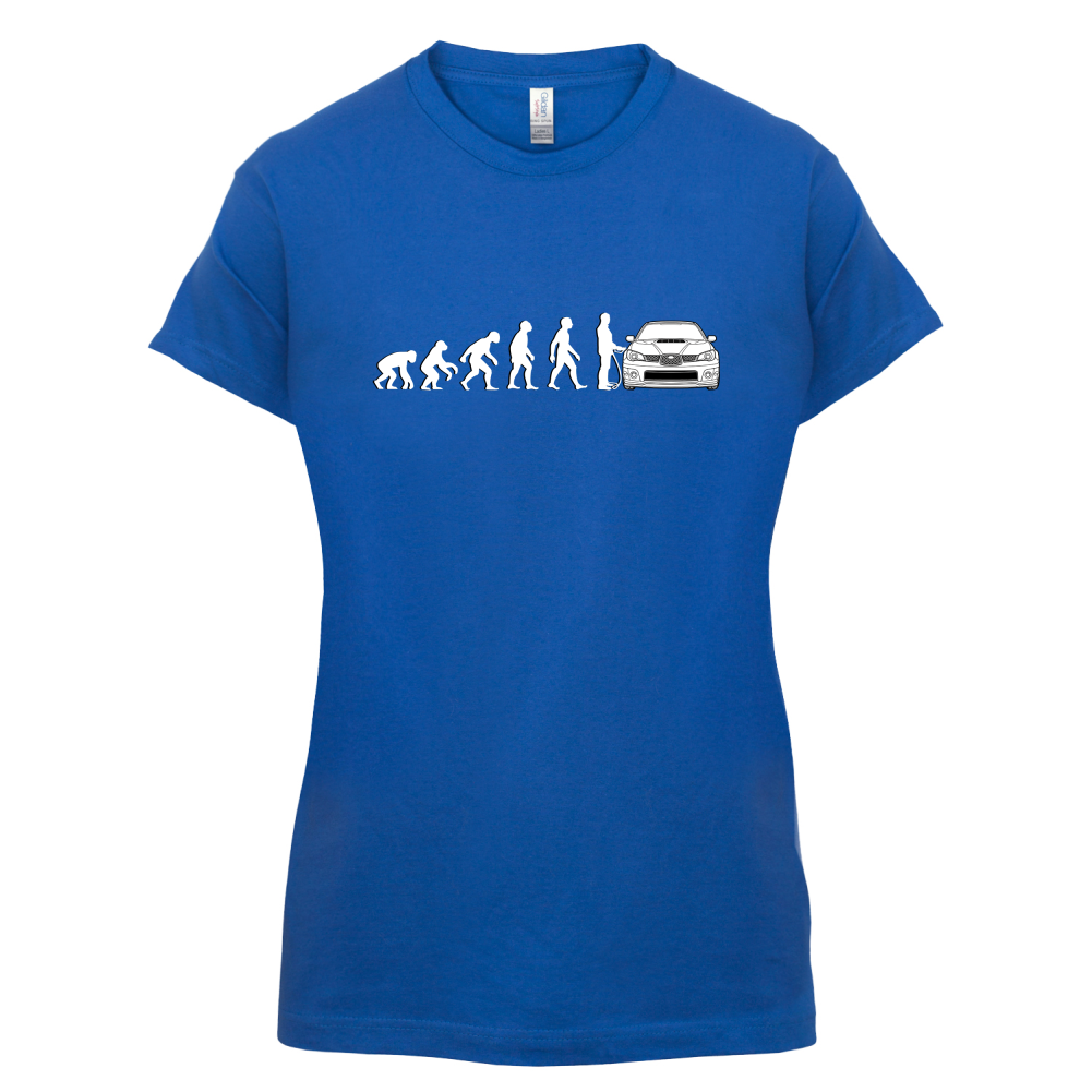 Evolution of Man Impreza Driver T Shirt