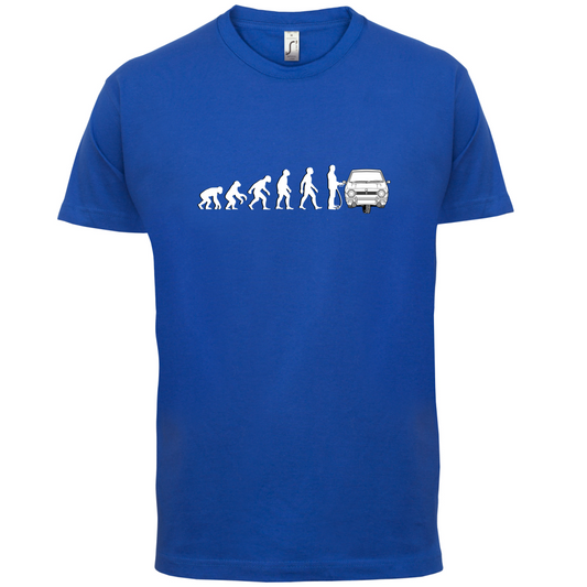 Evolution of Man Reliant Robin Driver T Shirt
