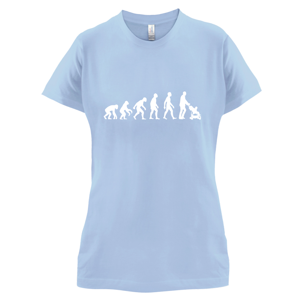 Evolution Of Man Push Chair T Shirt