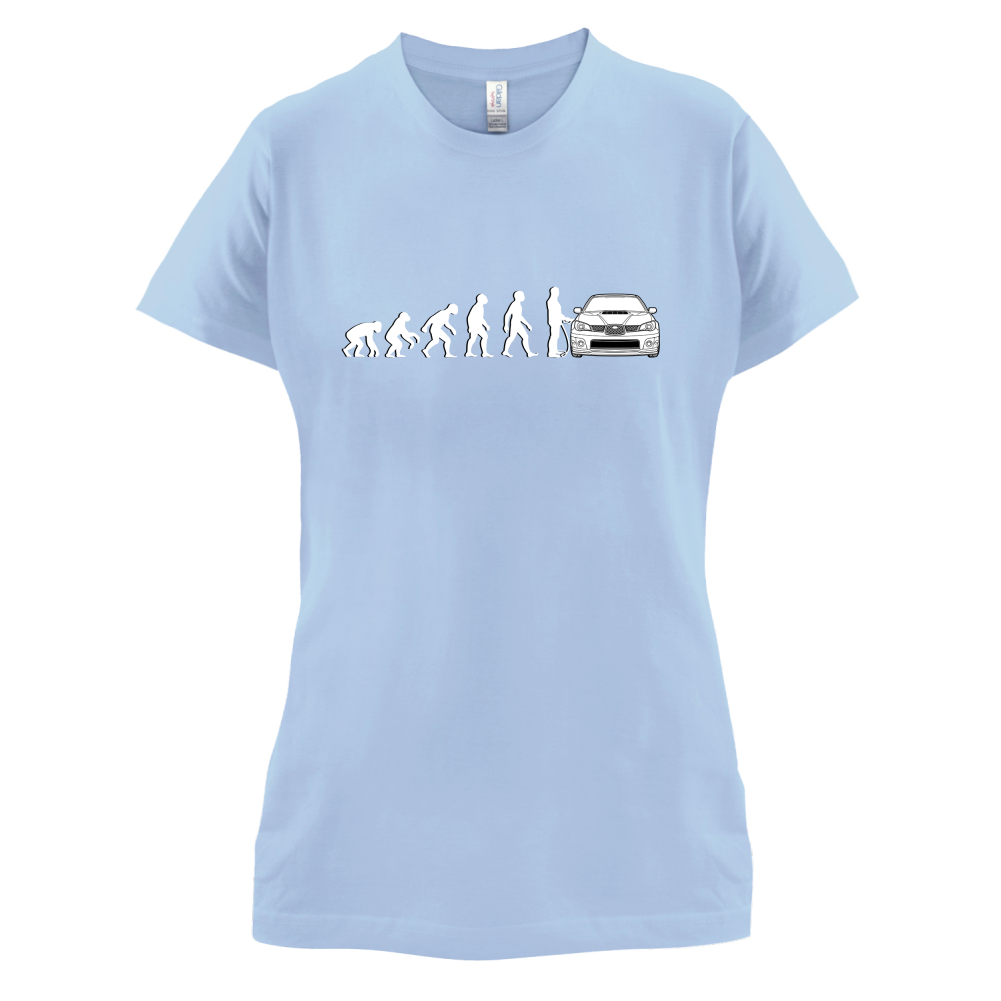 Evolution of Man Impreza Driver T Shirt