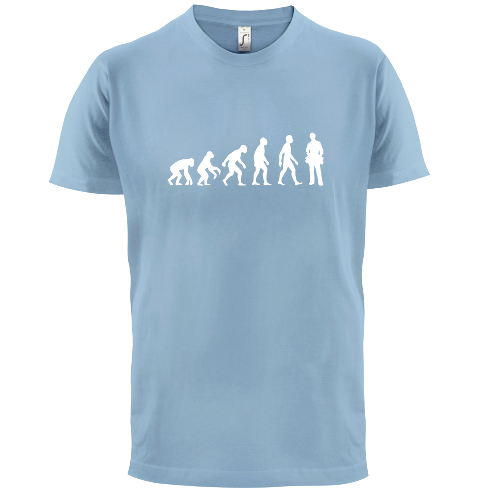 Evolution Of Man Electrician T Shirt