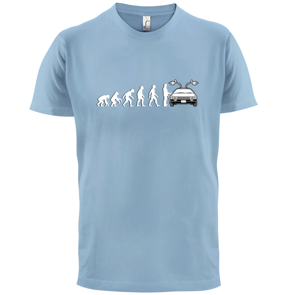 Evolution of Man DMC-12 Driver T Shirt