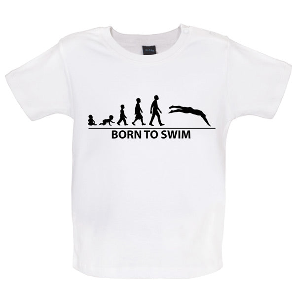 Born to Swim Baby T Shirt