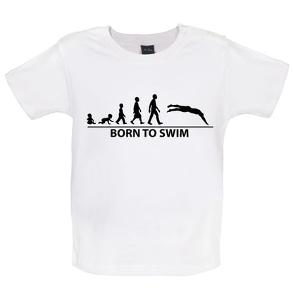 Born to Swim Baby T Shirt