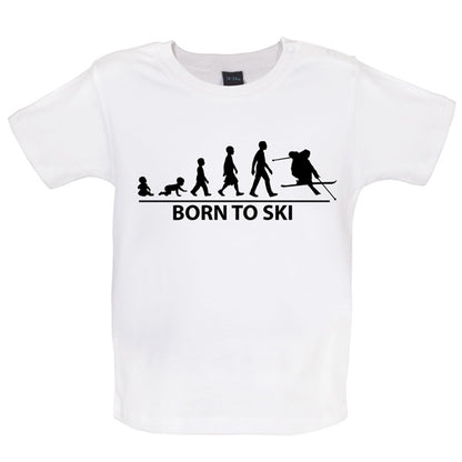 Born to Ski Baby T Shirt