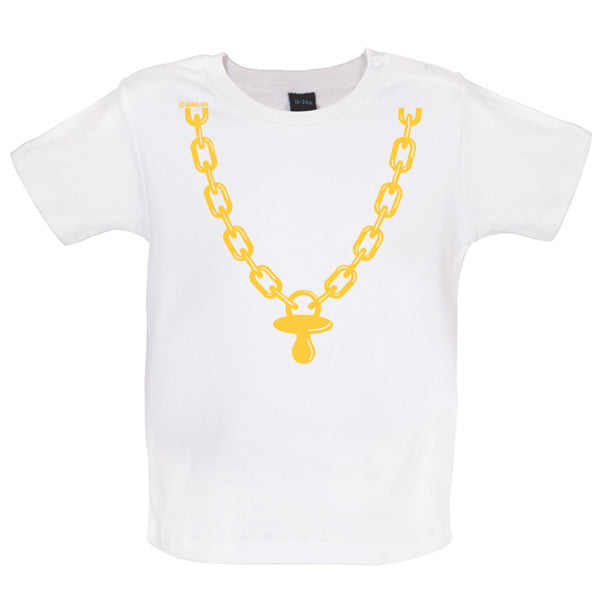 Gold chain and dummy Baby T Shirt