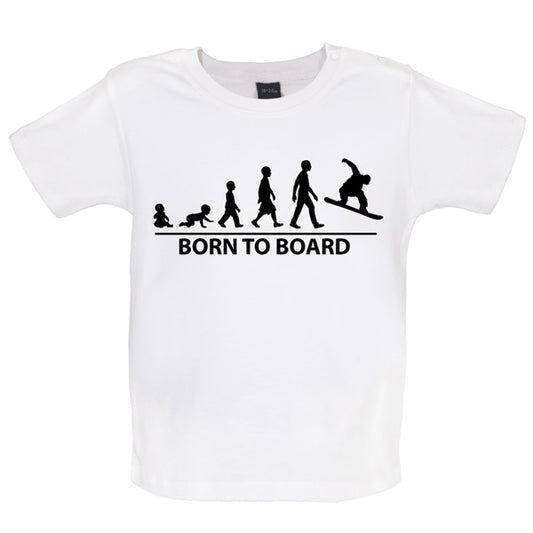 Born to Board Baby Snowboarding T Shirt