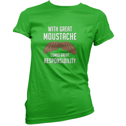 With Great Moustache T Shirt