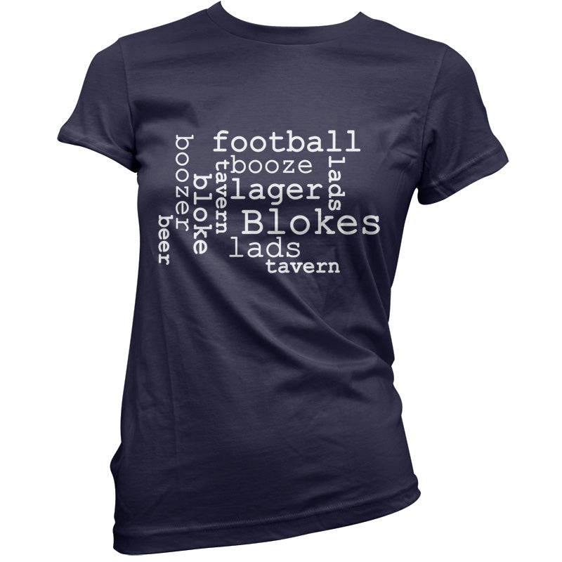 Blokes Word Cloud T Shirt