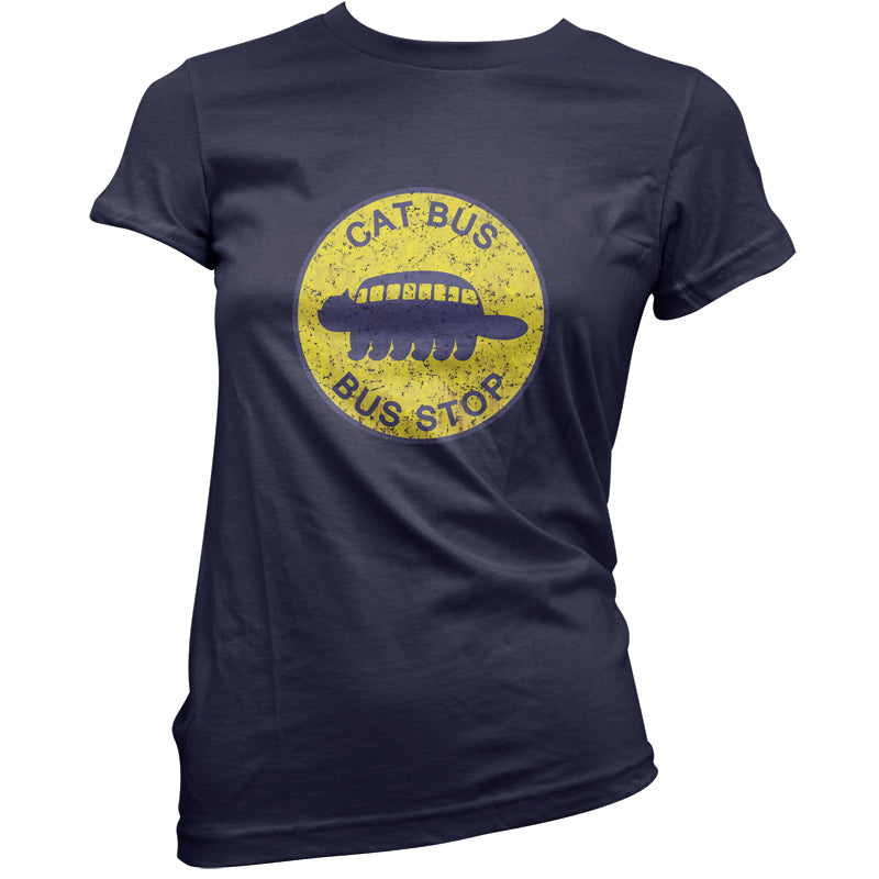 Cat Bus Stop T Shirt