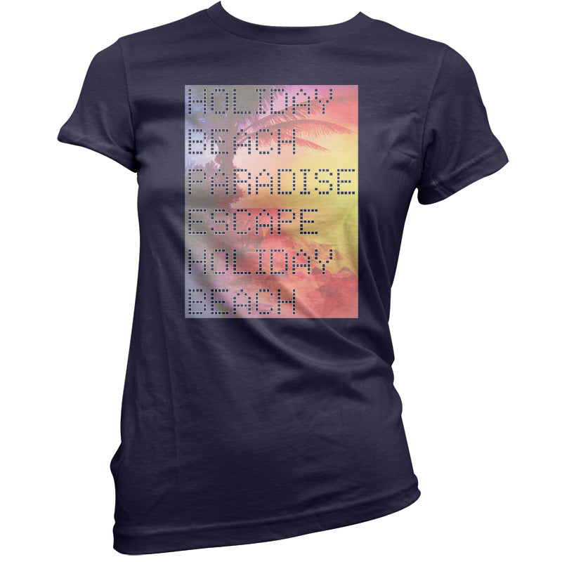 Beach Scene Holiday Paradise T Shirt