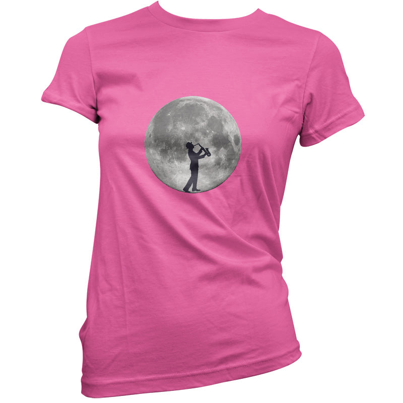 Saxophone Player Moon T Shirt