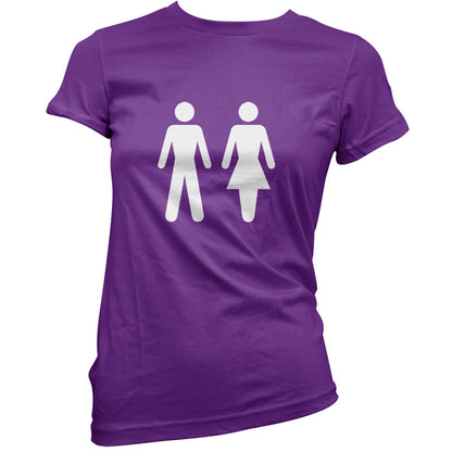 Man Woman Toilet Sign T Shirt