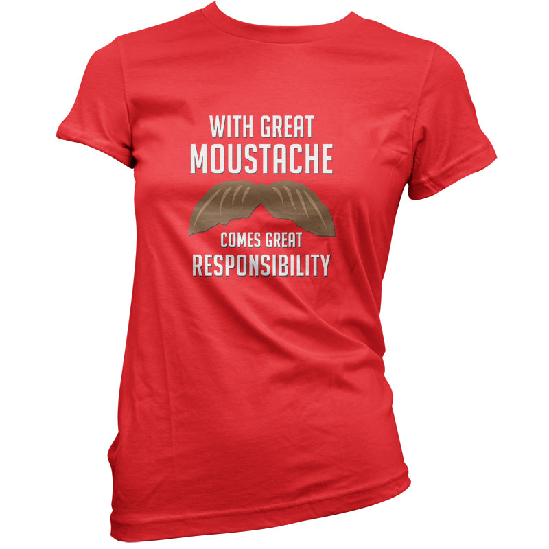 With Great Moustache T Shirt