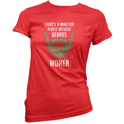 There's a Name For People Without Beards Women T Shirt