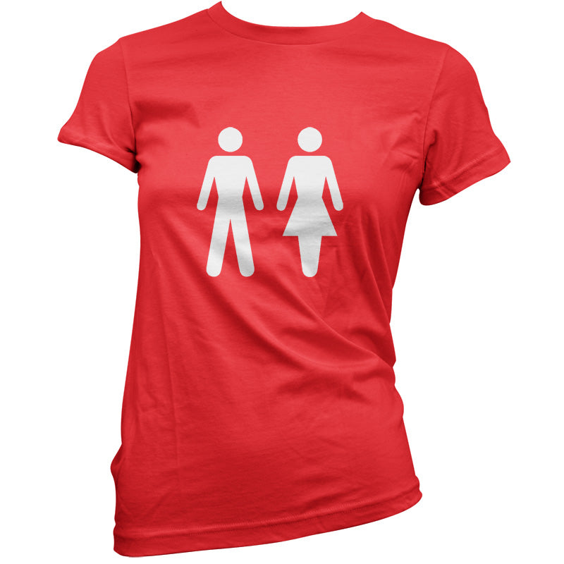 Man Woman Toilet Sign T Shirt