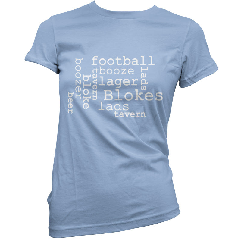 Blokes Word Cloud T Shirt