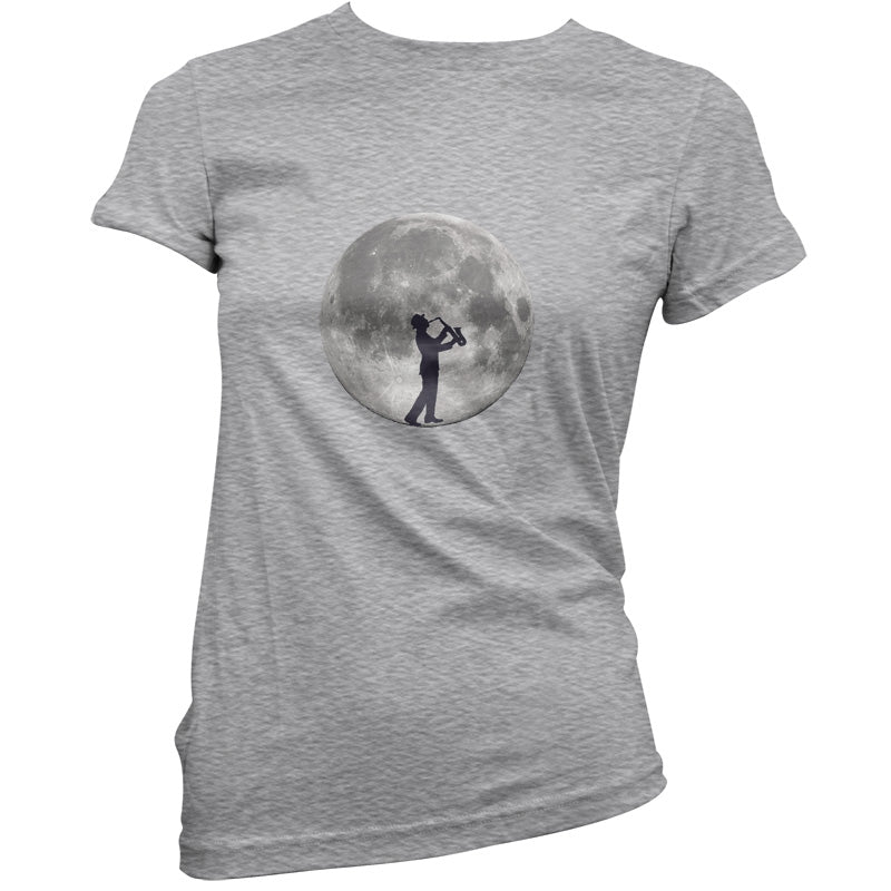 Saxophone Player Moon T Shirt