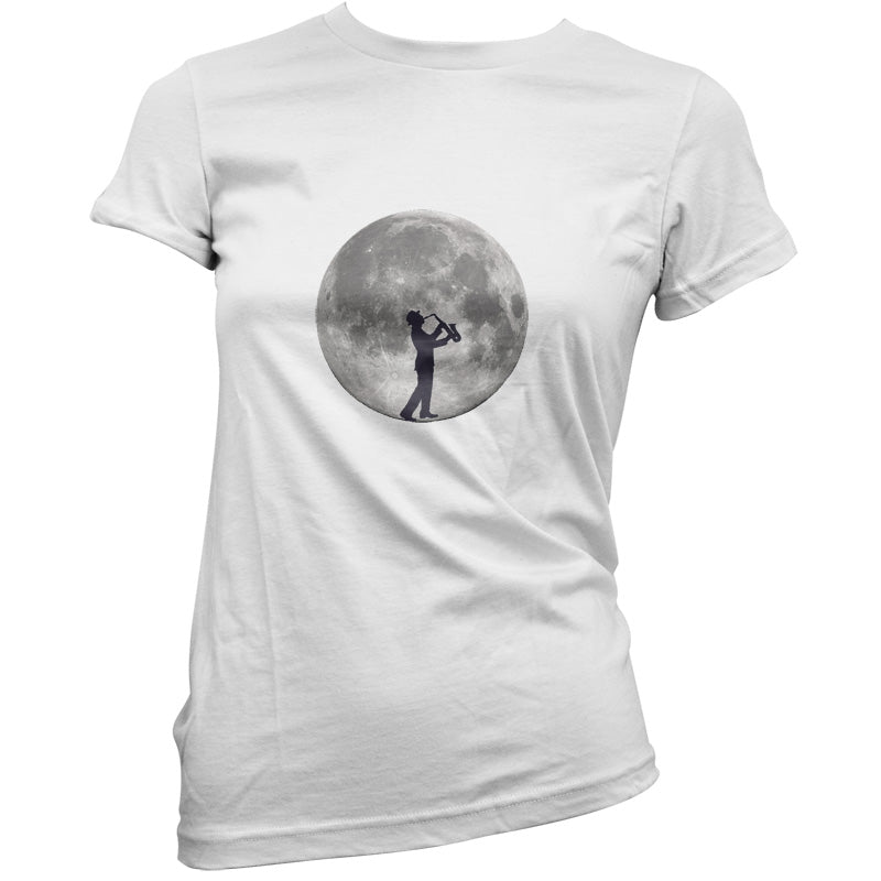 Saxophone Player Moon T Shirt