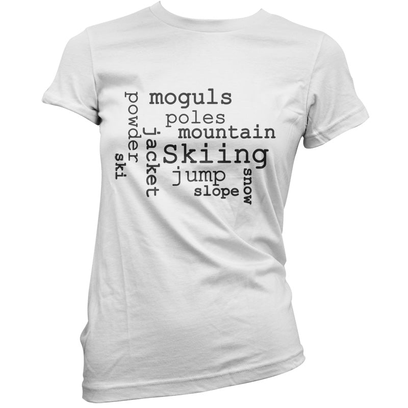Ski Word Cloud T Shirt