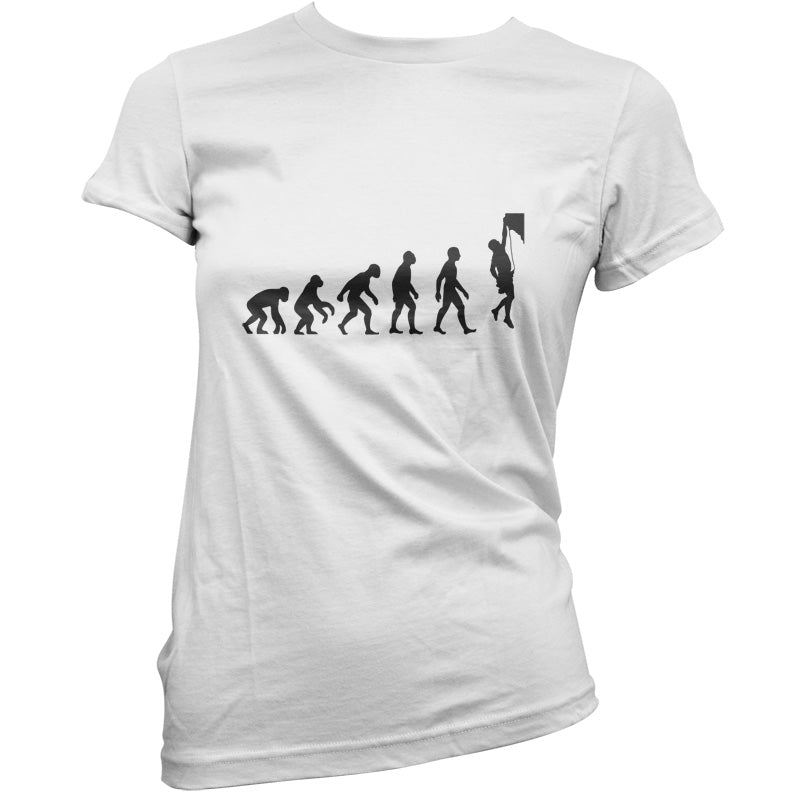 Evolution of Man Rock Climbing T Shirt