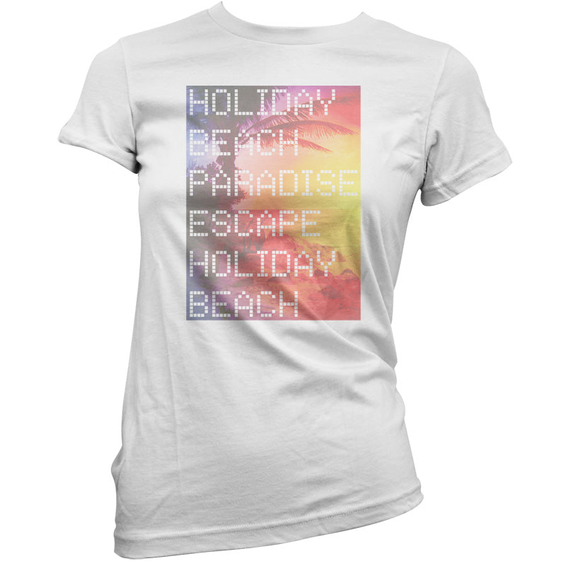 Beach Scene Holiday Paradise T Shirt