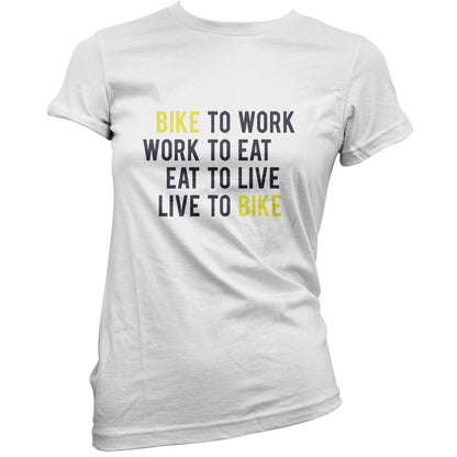 Bike To Work Live To Bike T Shirt