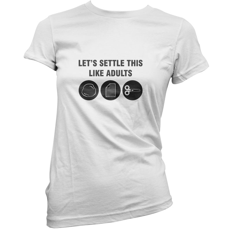 Let's Settle This Like Adults (Rock Paper Scissors) T Shirt