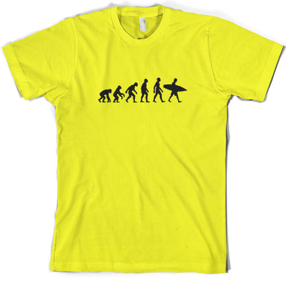 Evolution of Man Surfing T Shirt